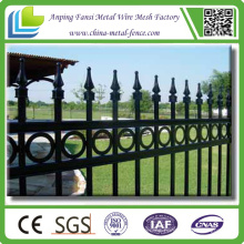 Cast Aluminum Top Black Powder Coated Steel Picket Fence